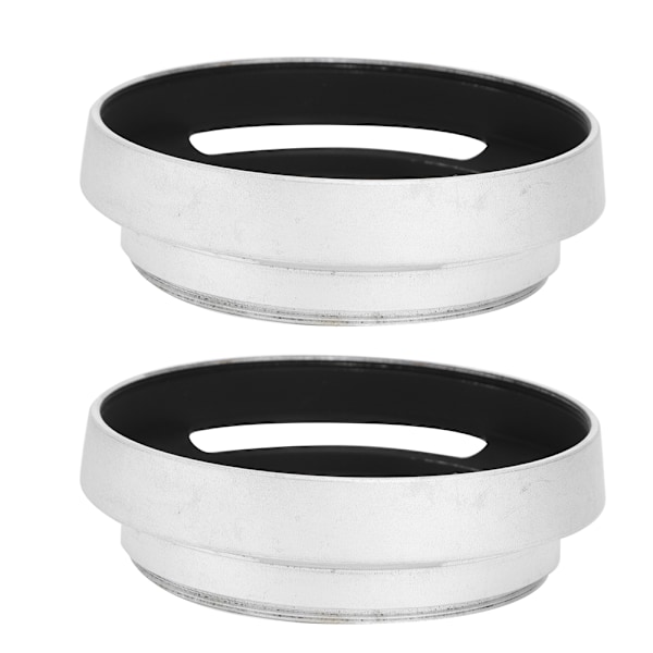 2 stk. Aluminiumlegering 52 mm Sølv Kamera Metal Objektivhætte Erstatning til Leica