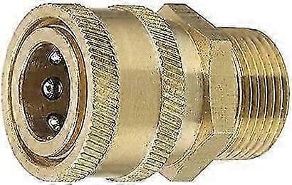 Lynkoblingsadaptersæt til højtryksrenser, 3/8 til M22-14 udvendigt gevind, 5000 PSI messingfittings, 14 mm