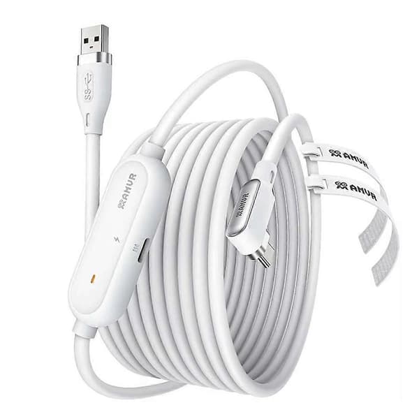 【03】18W Genopladeligt VR Link-kabel til Quest 3/3S/2/Pro White