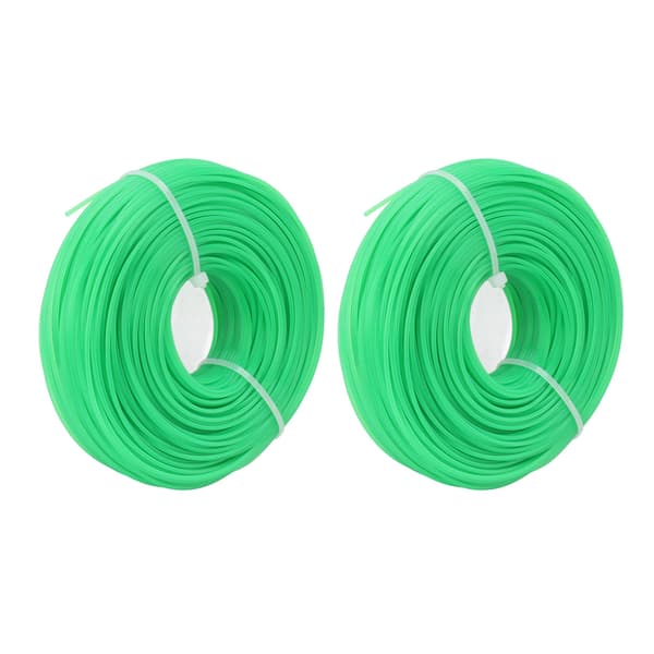 2 stk. Græstrimmer Line Spole Nylon til Elektrisk Havetrimmer 100 meter 1,6 mm Grøn