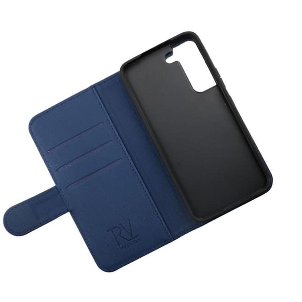 【03】Samsung Galaxy S22 Wallet Case Magnet Rvelon - Blue Marinblå Marinblå blue