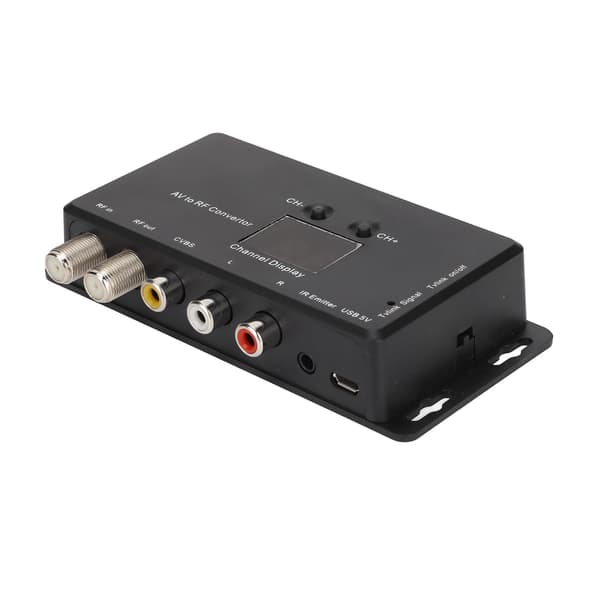 TV-länkmodulator Justerbart stöd PAL NTSC AV till RF-omvandlare för digitalboxar och A V-källor