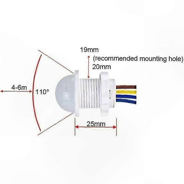 LED-downlight med infrarød bevægelsessensor, 100V-240V loftlampe