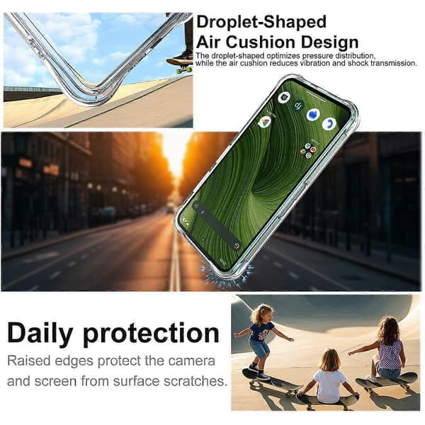 【03】imak Stötsäkert Airbag TPU-telefonfodral för Fairphone Gen.6 / e / OS Gen.6 Transparent