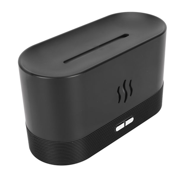Eterisk oljediffuser 180ml USB Flamlampa Fin Mist Aromaterapi Diffuser Luftfuktare för Sovrum Vardagsrum Kontor Svart