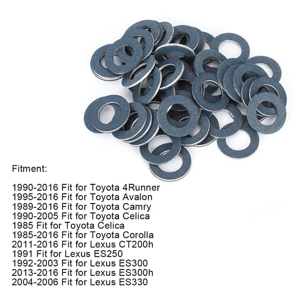 50 st Oljeplugg Bricka Tätningar Packningar Ringar 90430-12031 Passar Toyota Avalon