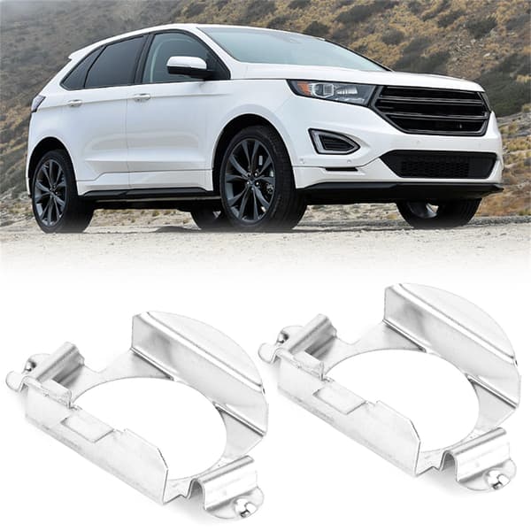 Par H7 LED Forlygtepærer Adapter Holder til Mercedes ‑ Benz Ford Sølv
