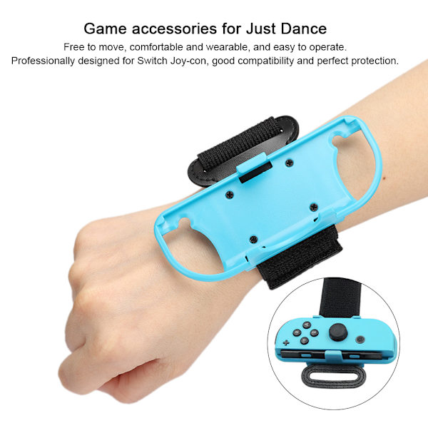 Justerbart elastisk sportsdansearmbånd benrem til Switch Joy Con spiltilbehør