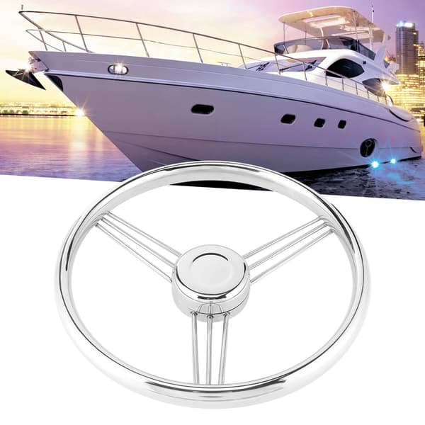 13-1 / 2 tommer 9-eget marinebådsrat rustfrit stål 15 ° yacht poleret tilbehør