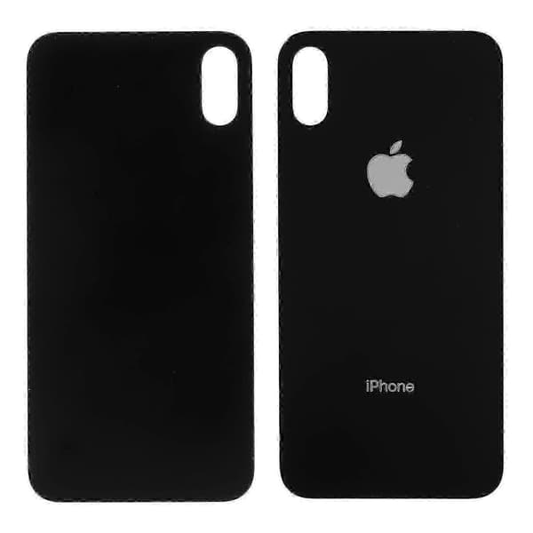Højkvalitets glasbagside til iPhone X (ti), ZXL Black