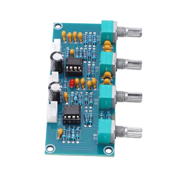Digital Effektförstärkarkort PCB 2 Kanaler Förförstärkarkort Modul NE5532 Chip DC12V~24V