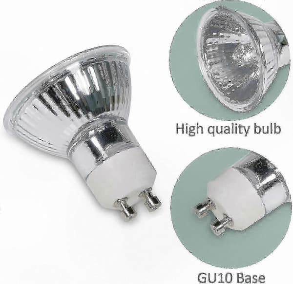 Varmhvide dæmpbare GU10 halogen-spotlights, 6-pak 50W 230V loftarmaturer