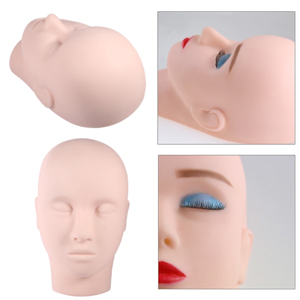 1 stk. Opgraderet Makeup Øjenvippe Øjne Vipper Extensions Øvelse Mannequin Træningshoved Model