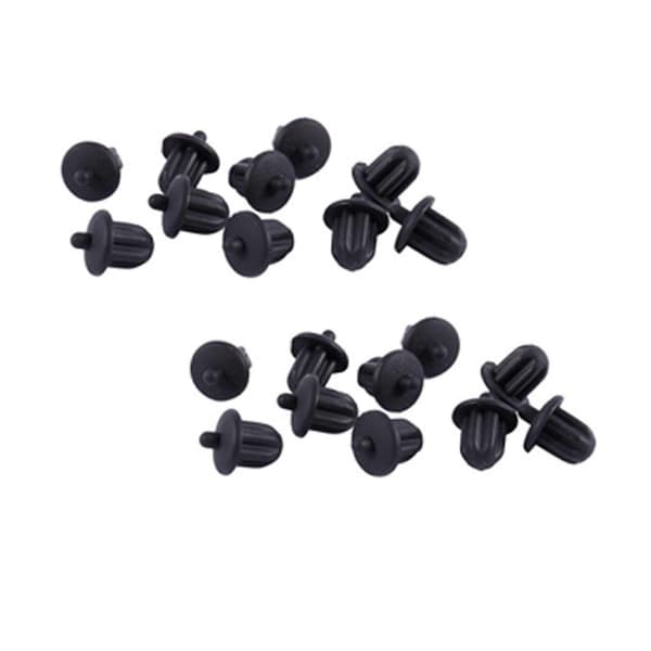 30X sort gummi 6,35 mm lydstik PC DVD mikrofonstik støvhætte Musta