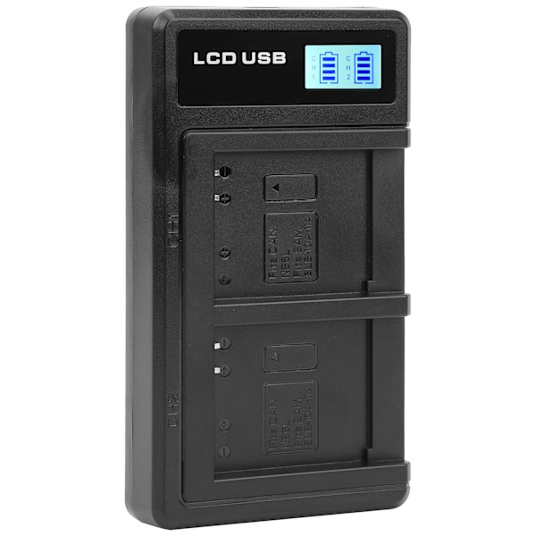 Bærbar Kamera Batterioplader til NB‑6L USB Kamera Dobbelt Oplader med LCD Display