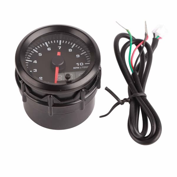 52 mm / 2 tommer 7 farver LED speedometer omdrejningstæller bilmodifikationsmåler
