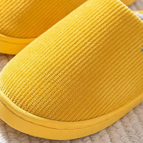 【03】Hjemmesko til kvinder, Komfortable hjemmesko, Varme patchwork-sko, Hjemmesko til kvinder til vinter Gul 36-37 36-37 Yellow