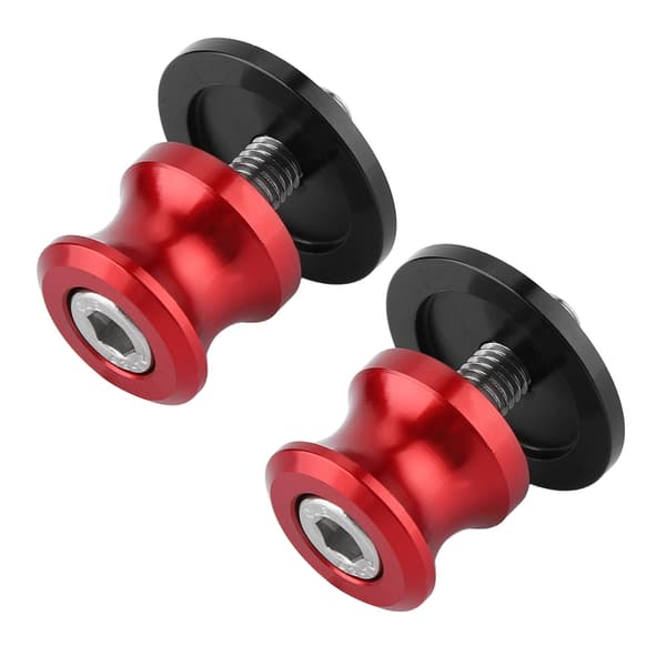 2st 6mm Motorcykel CNC Bakre Stöd Swing Arm Spool Sliders Stöd Swingarm Bobbins (Röd)
