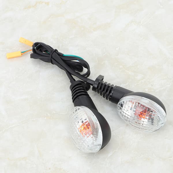 Blinklys Lampe Passer Til Kawasaki Para Ninja 250 Motorcykel Modifikation (Sort&Hvid)