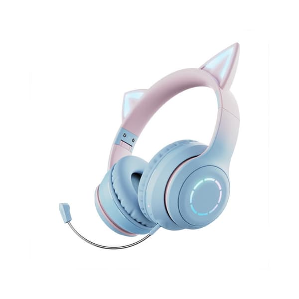 Over-ear Bluetooth-hörlurar med söt kattöronsdesign, trådlösa Bluetooth-hörlurar