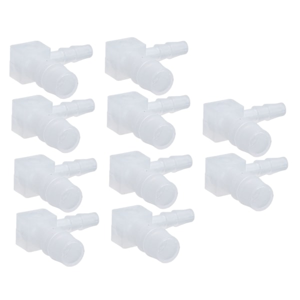 10 st Plastslangskarvar Barb Reducer Fittings L Typ 90 Graders Böj Röranslutningar 8x4MM