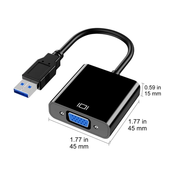 usb til vga-adapter, usb-a til vga-konverter