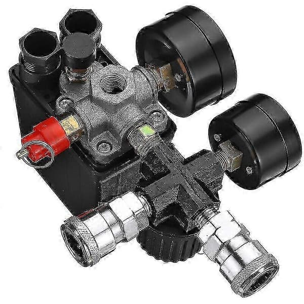 220v 0-180psi luftkompressor trykafbryder kontrolventil regulator måler med hurtigkobling (220v)