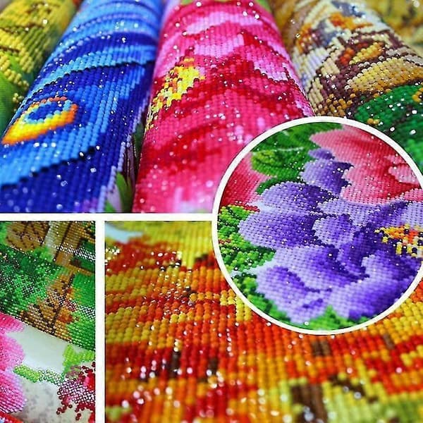 maleri tegneseriebillede broderi kryds diamantstingbor