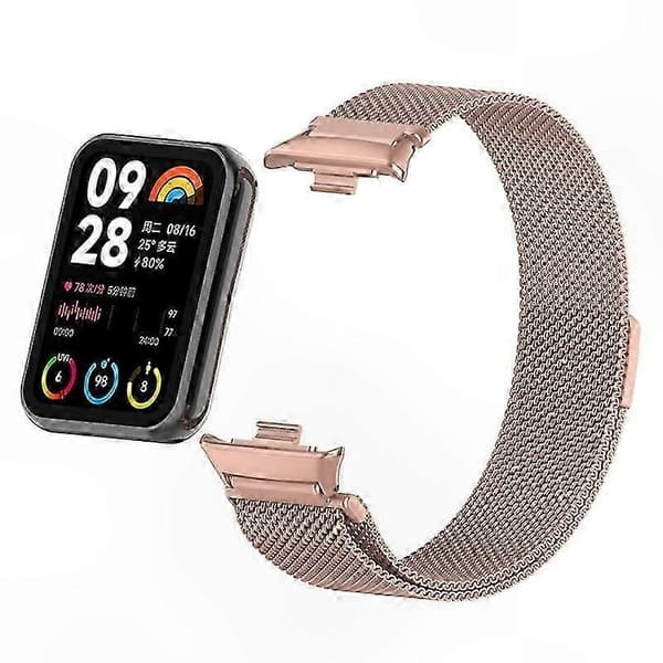 Magnetisk Milanese Loop-rem i rustfrit stål med stik til smart aktivitetsmåler Multicolor Style J
