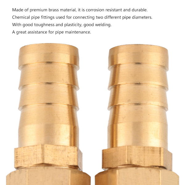 2st 4--12mm Mässingskoppling Slangnippel Reducerande Plug Connector