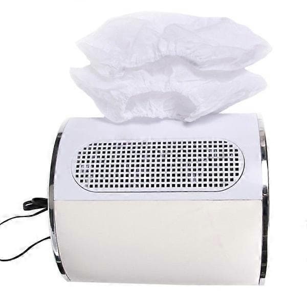 【03】Neglestøvsuger med tre ventilatorer, støvopsamler til manicure - Hvid{F2]