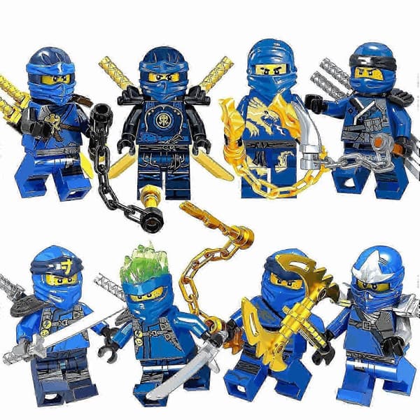 8-dele tema actionfigurer til byggeklods-eventyr og samling