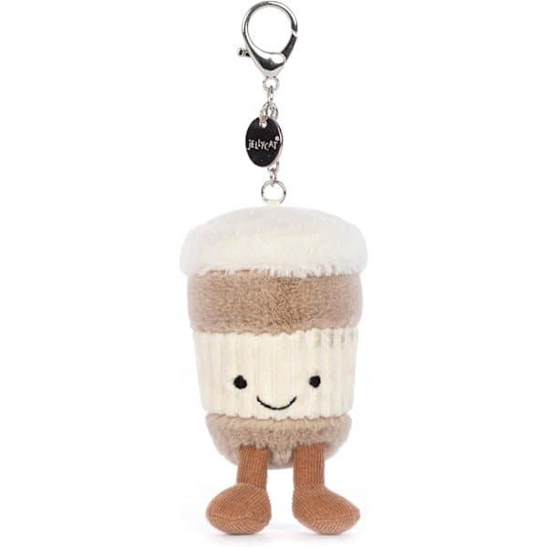 【03】Jellycat Fun To Go Kaffetaske Nøglering, Take Away-kaffe