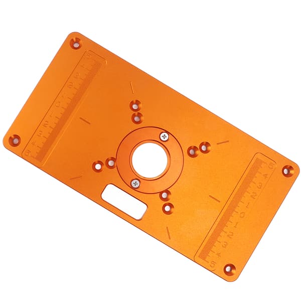 Fræsebordsindsatsplade Aluminiumlegering Træfræsning Flip Board Holdbar Trimmermaskine Flip Panel til Hjemmefabrik Værksted