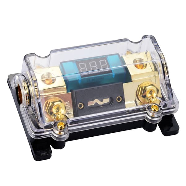 24V 100A Bil Audio Digital Afbryder Sikringsholder Distributionsblok med LCD-display