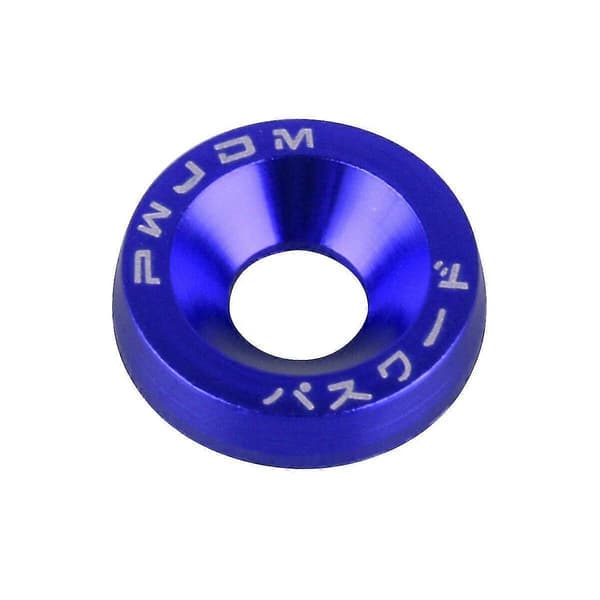 40 st. M6 universal JDM billet aluminium skärmskydd stötfångare bricka bult motorrum kit Blue