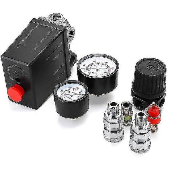 220v 0-180psi luftkompressor trykafbryder kontrolventil regulator måler med hurtigkobling (220v)