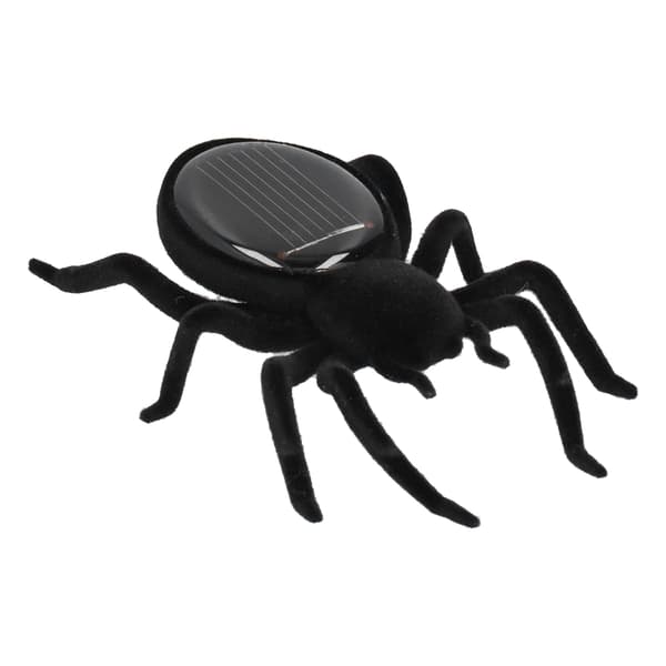 Soldriven Simuleringsspindel Leksaker Livslik Vibration Tarantula Solcellspussel Leksak
