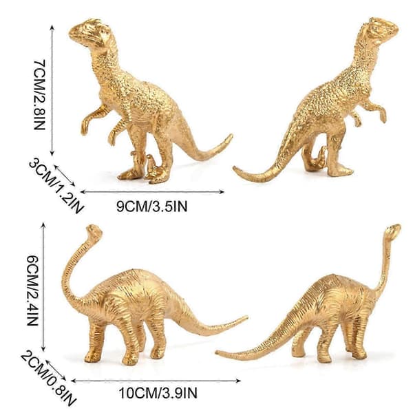 Luksus Guldudgave Dinosaur Modelsæt - Håndlavede Festdekorationer