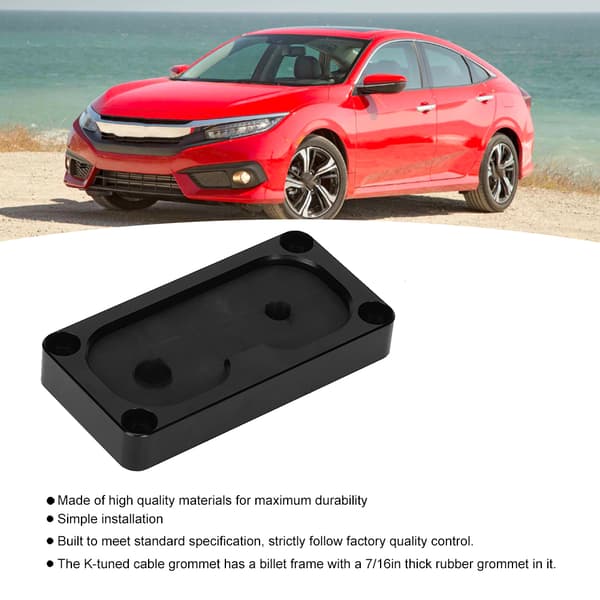 Sort Billet Firewall Shifter Kabel Grommet Monteringssæt Passer til Civic Integra med K-Series Swap