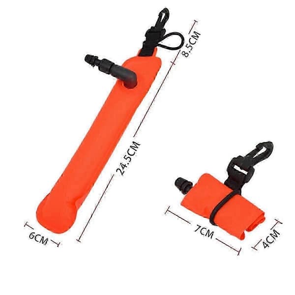 Sukellus Mini Sukellus SMB Ripustettava Puhallettava Makkara Signaaliputkipoi Sukellusharrastajille Oranssi