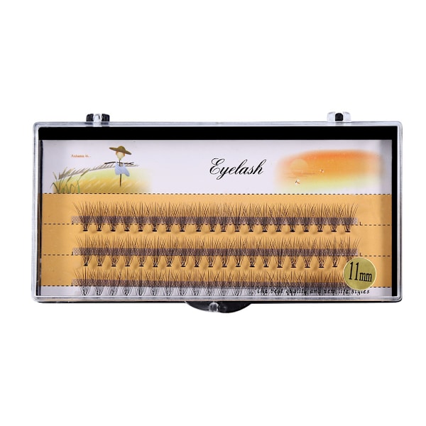 Naturlige Bløde Falske Øjenvippe Extensions Deluxe Vipper VOLUME Falske Fans 3d Øjenvipper (11mm)