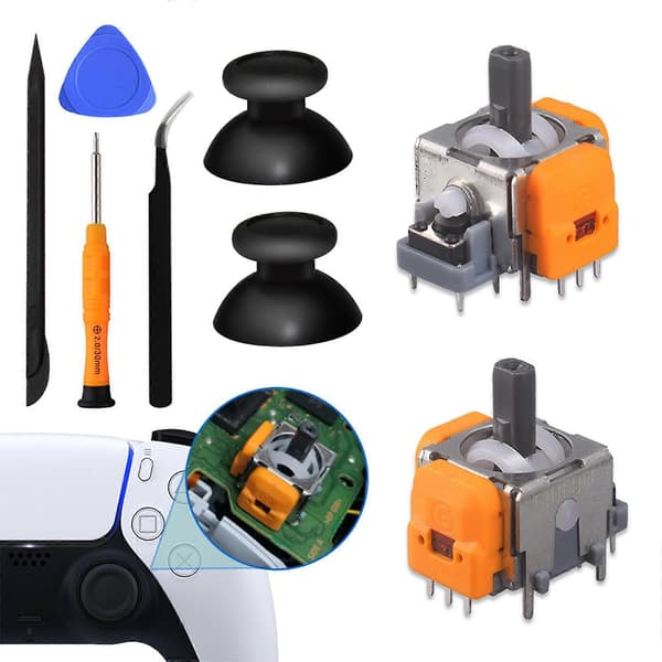 sæt højpræcisions Hall-effekt joysticks til P5 3. generations spilcontroller tilbehør med reparationsværktøj Monivärinen
