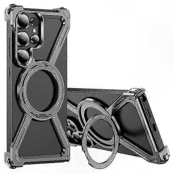 Metallramsfodral för Galaxy S25 Ultra, kantlös design med MagSafe-stativkompatibilitet Grey