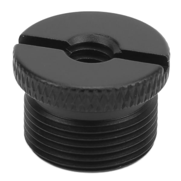 1/4 tomme hun til 5/8 tomme han gevindadapter Aluminiumlegering Mikrofonskrue Adapter Sort F18A
