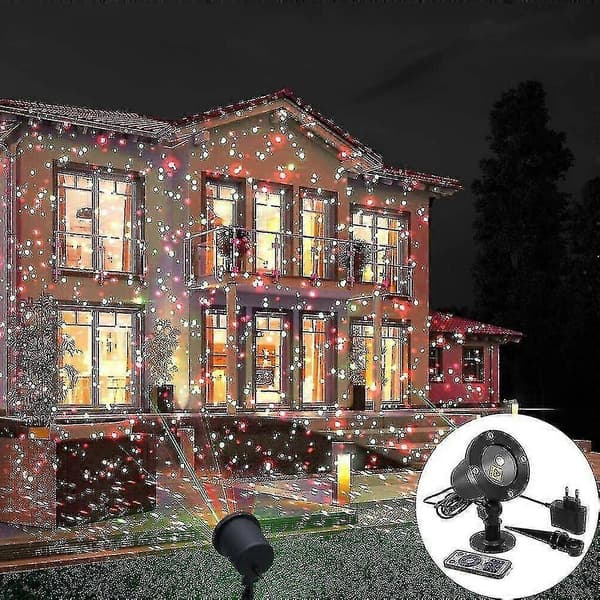 Jul LED-projektor udendørs landskabsscene julelampe AU Plug