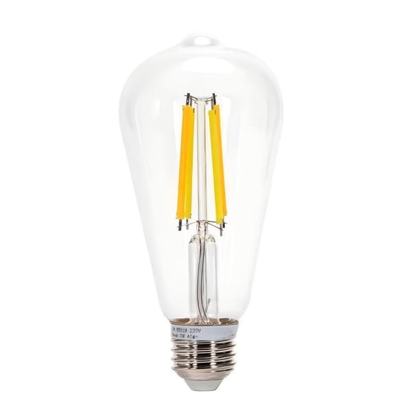 Aigostar ST64 E27 6W Justerbar Mesh Bluetooth Smart Pære, Vintage Filamentpære med Gradientglas