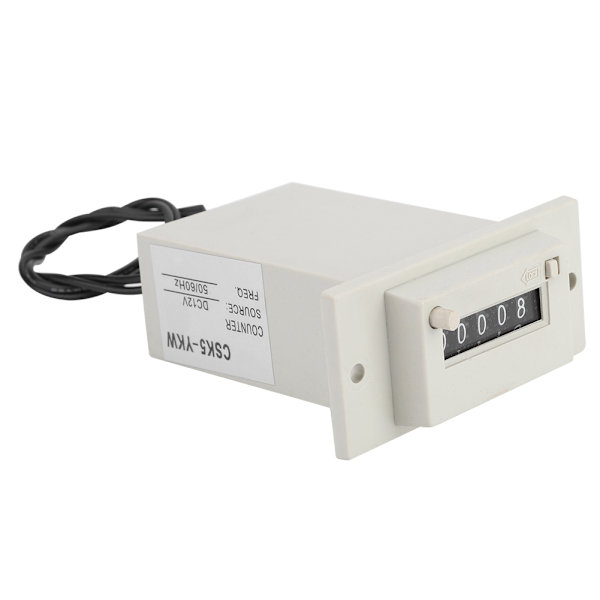 CSK5-YKW 5 Siffror 0-99999 Industriell Totalisator Mekanisk Elektromagnetisk Pulsräknare DC 12V