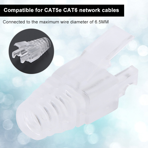 50 stk. RJ45-stikdæksel, holdbart netværkskabelstik til CAT5e / CAT6