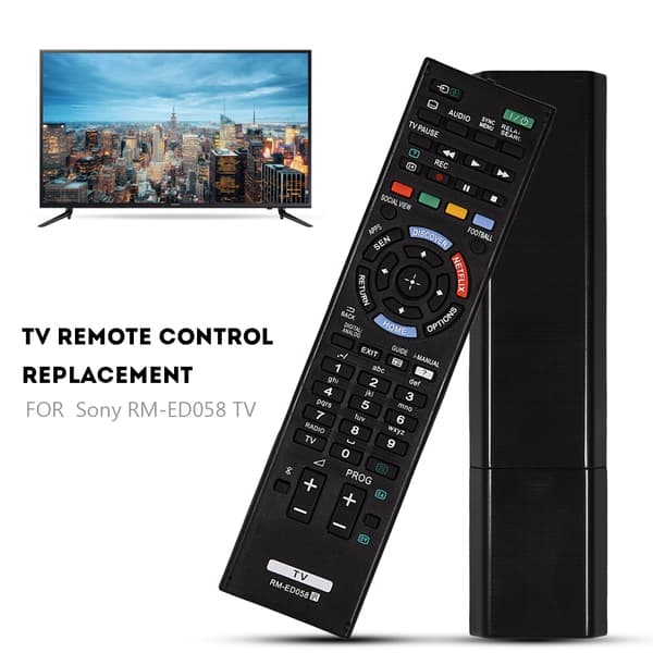 Sort fjernbetjening erstatning til Sony RM-ED058 TV